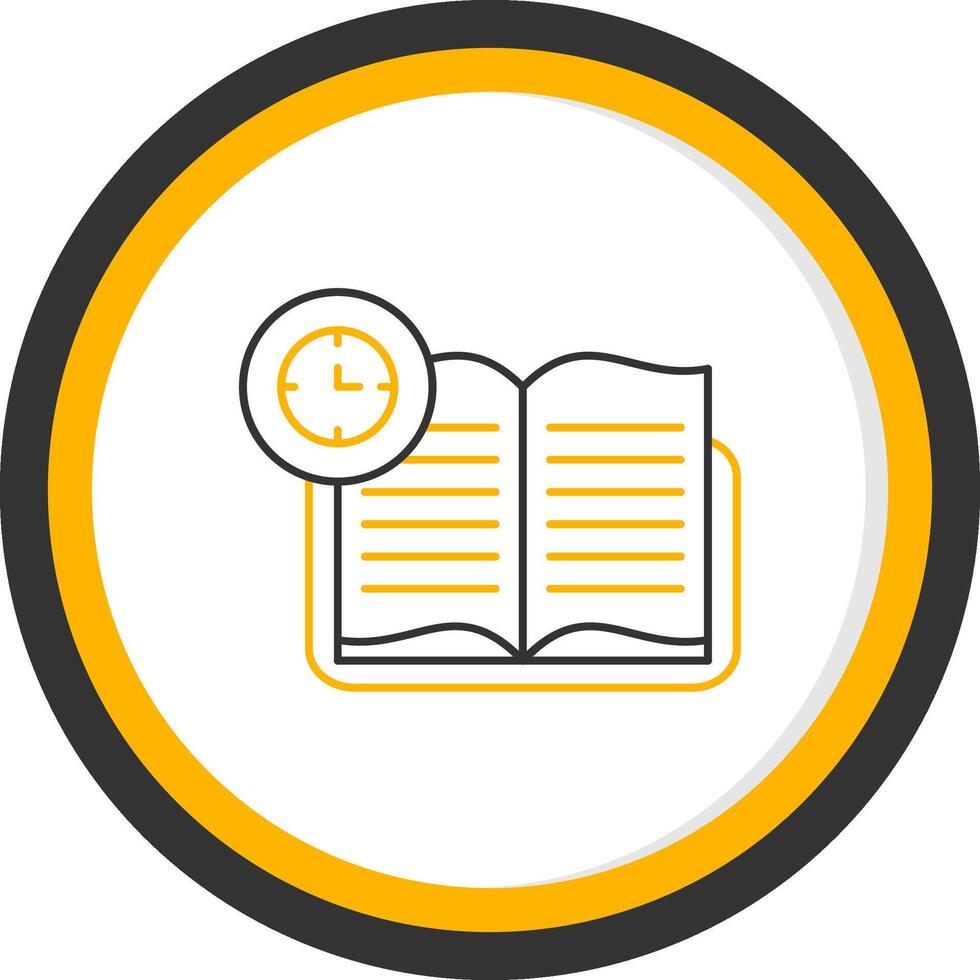 Continuous Learning Line Two Color Circle Icon vector