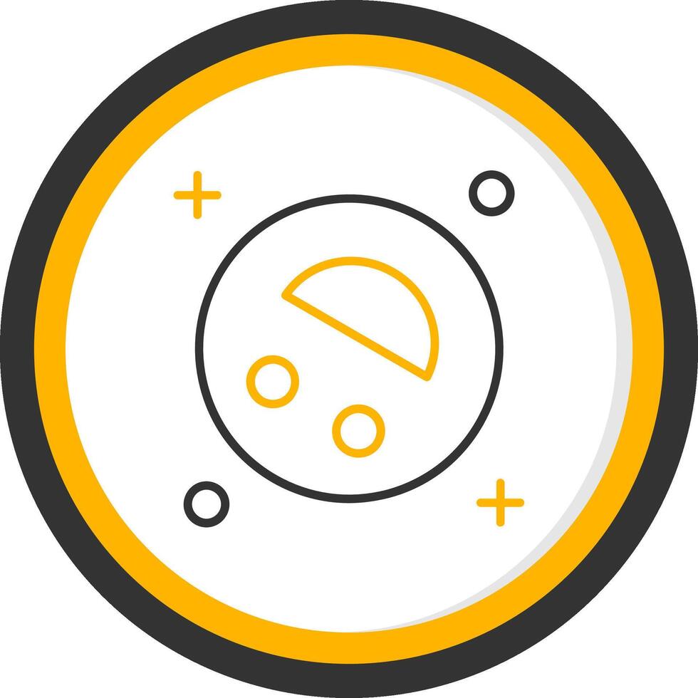 Falls Line Two Color Circle Icon vector