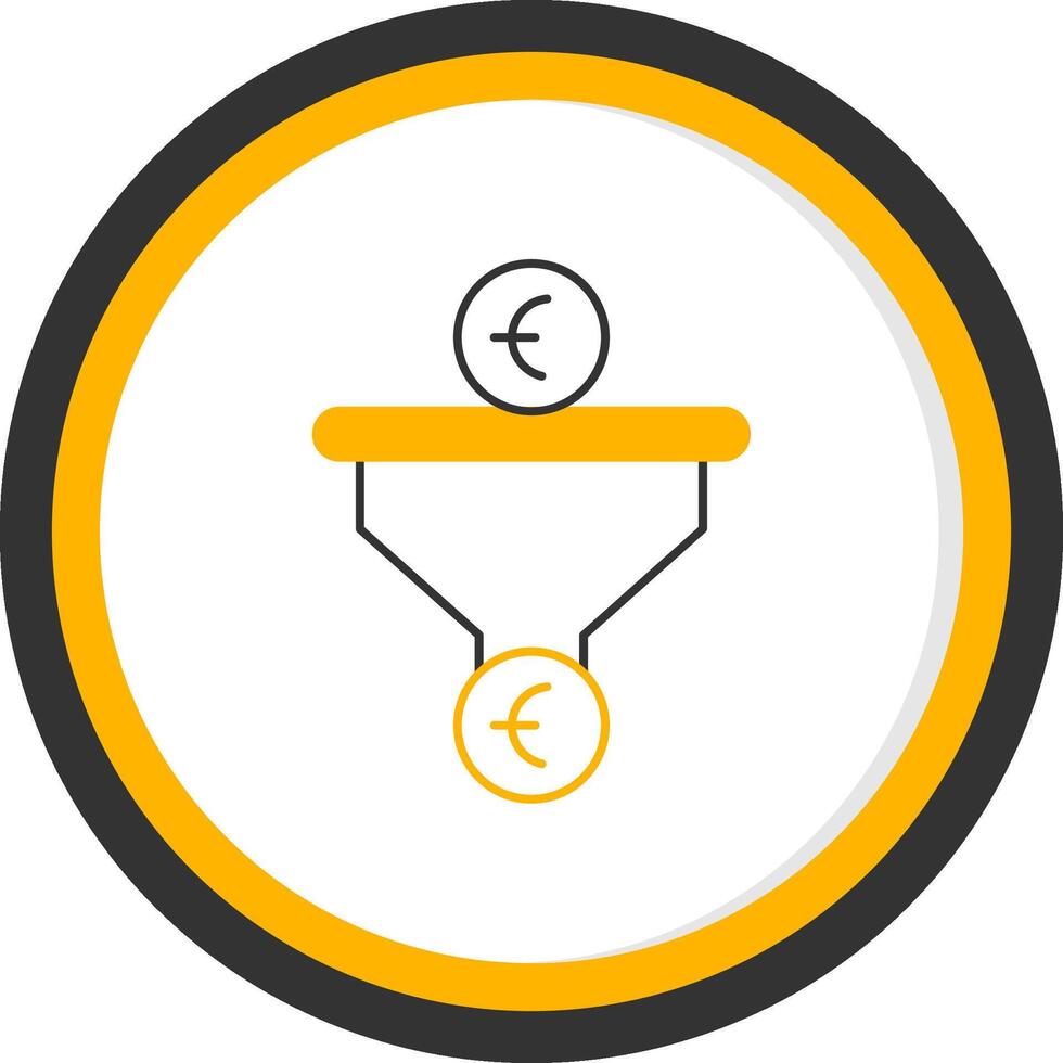 Sales PipeLine Two Color Circle Line Two Color Circle Icon vector