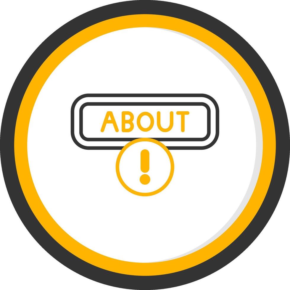 About Line Two Color Circle Icon vector