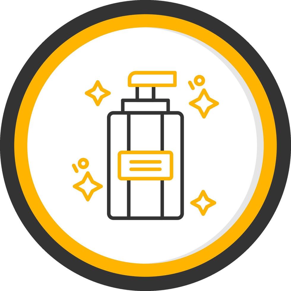 Facial Cleansing Line Two Color Circle Icon vector