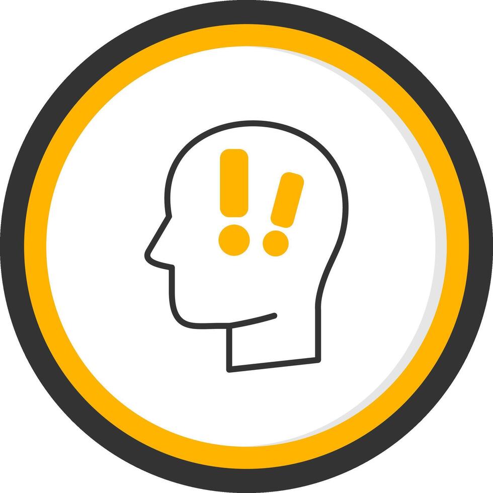 Distress Line Two Color Circle Icon vector