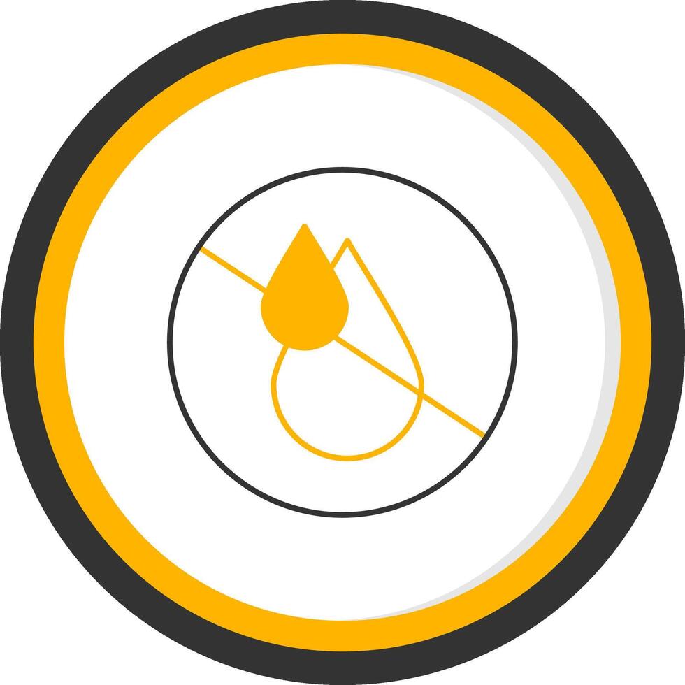 No Potable Line Two Color Circle Icon vector