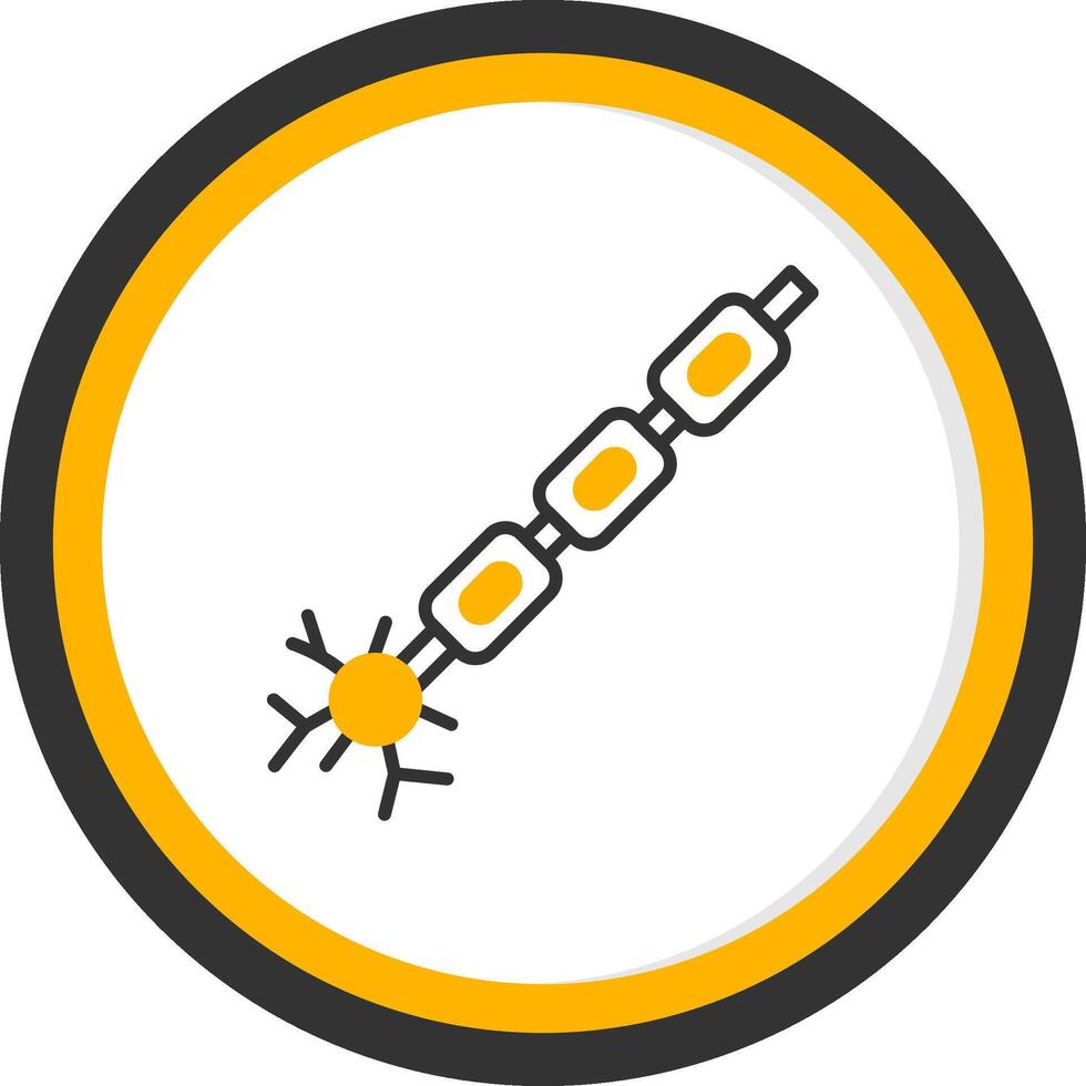 Myelin Line Two Color Circle Icon vector