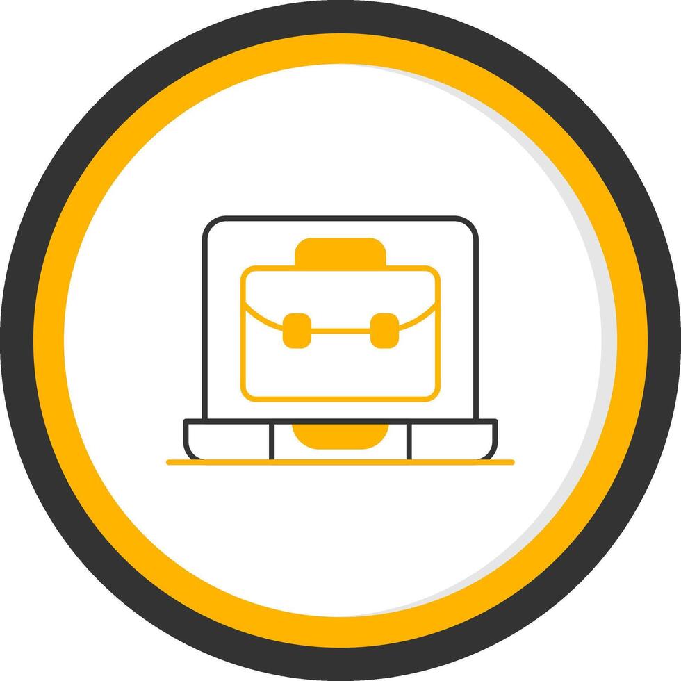 OnLine Two Color Circle Portfolio Line Two Color Circle Icon vector