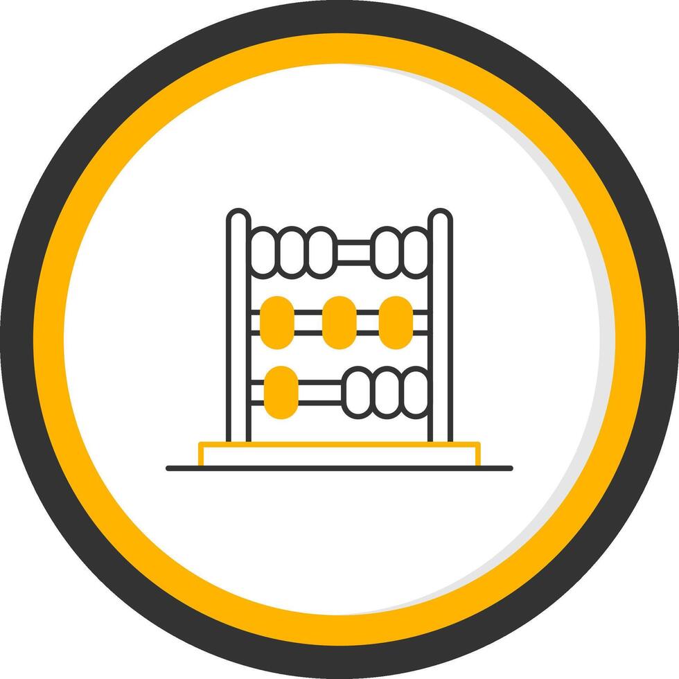 Abacus Line Two Color Circle Icon vector