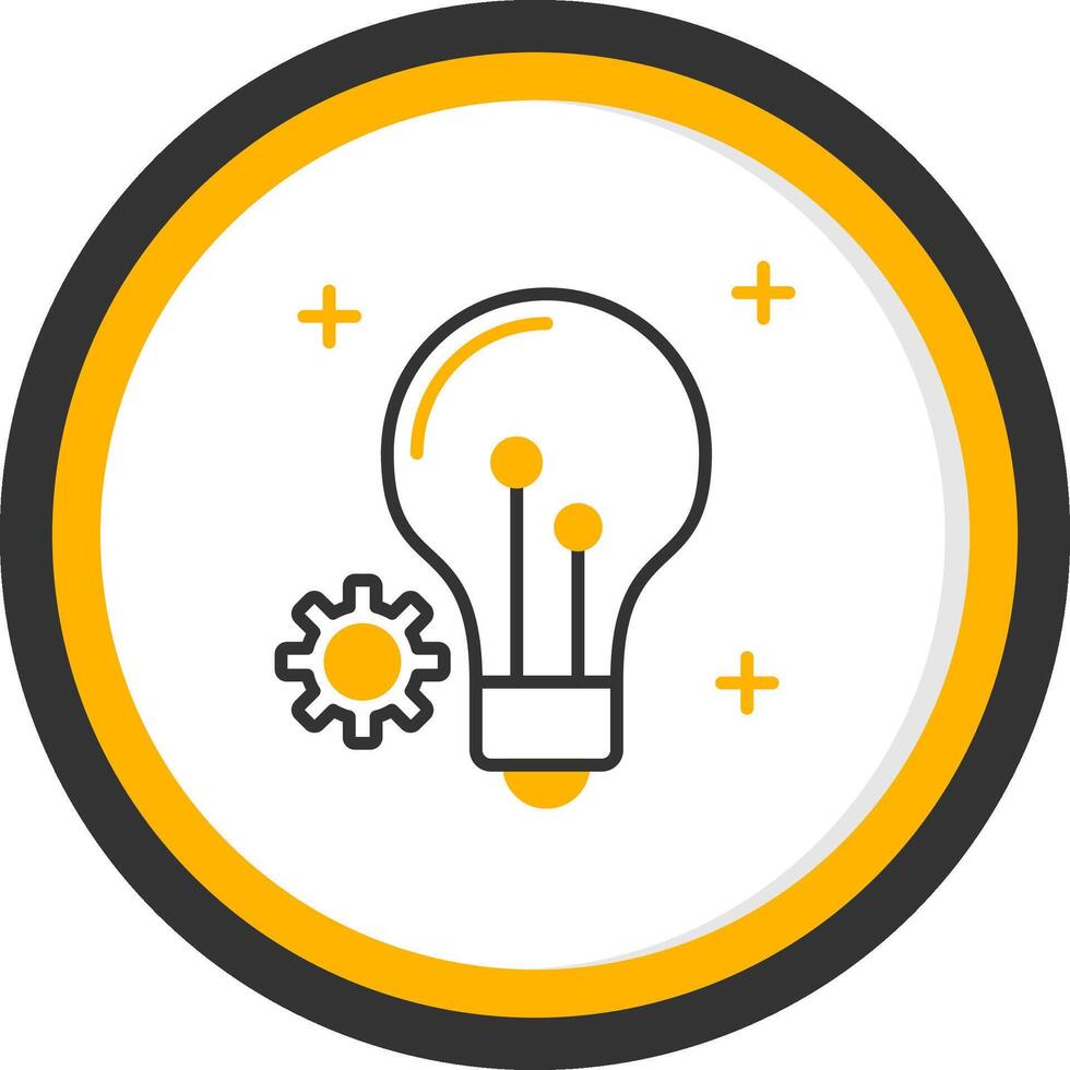 Innovation Line Two Color Circle Icon vector