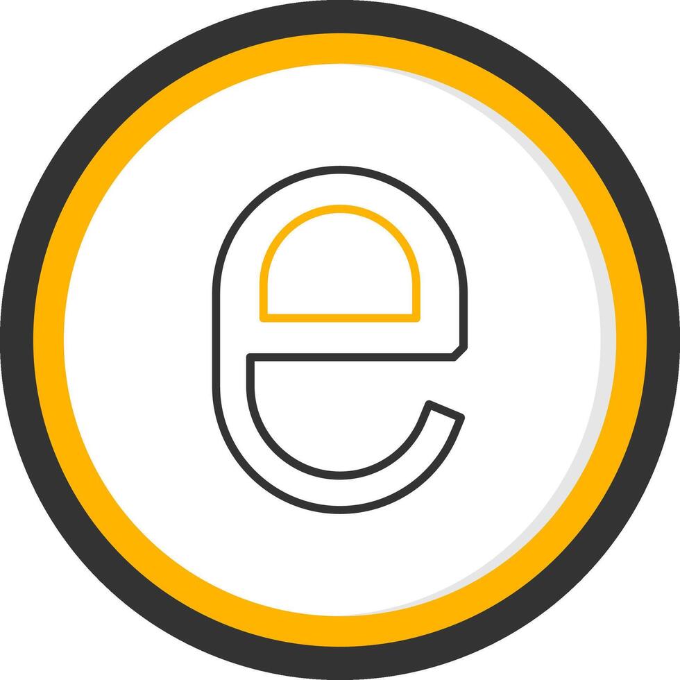 Small e Icon vector