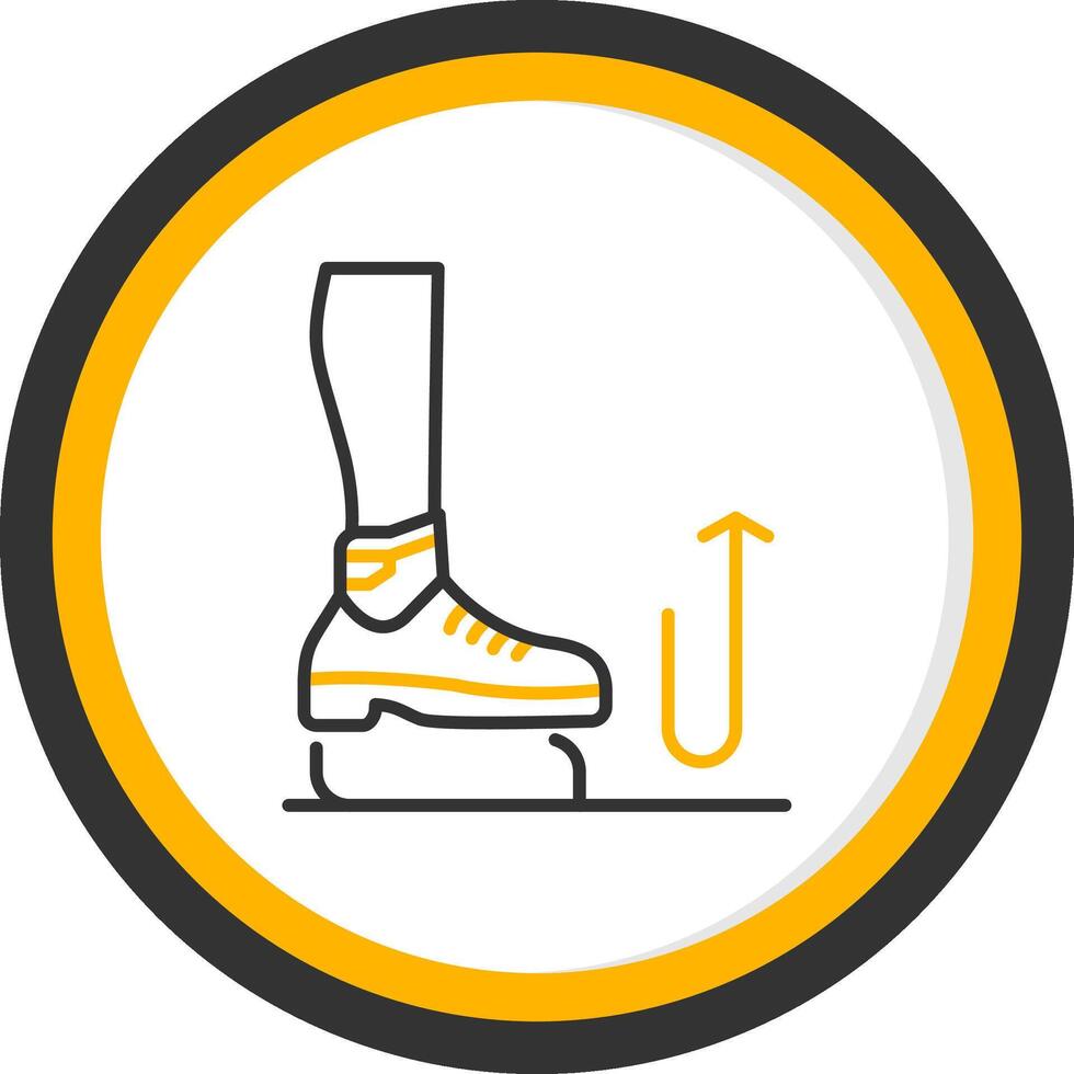 Stomp Line Two Color Circle Icon vector
