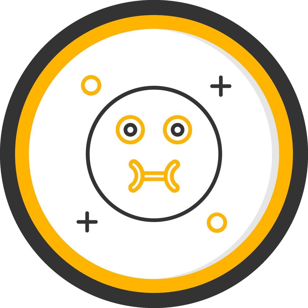 Sickness Line Two Color Circle Icon vector