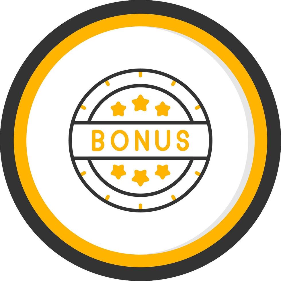 Bonus Line Two Color Circle Icon vector