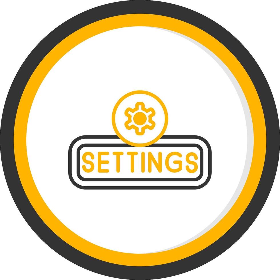 Setting Line Two Color Circle Icon vector