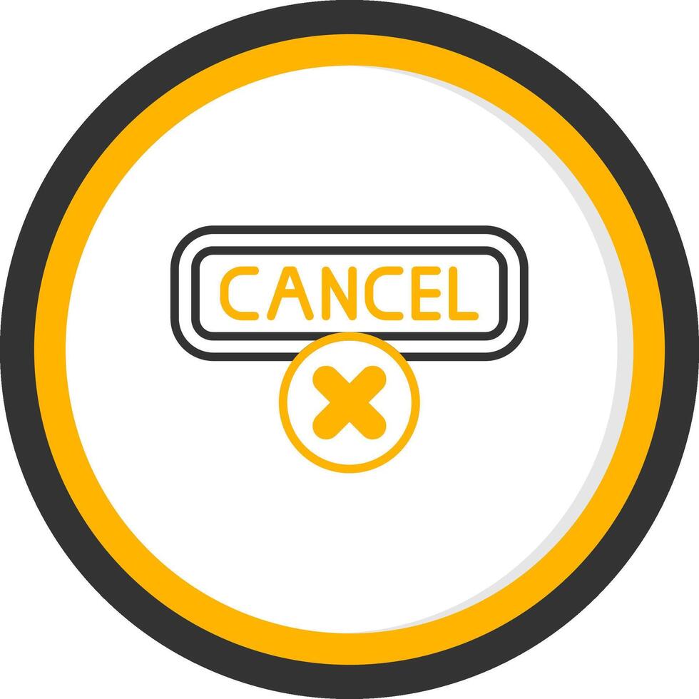 Cancel Line Two Color Circle Icon vector