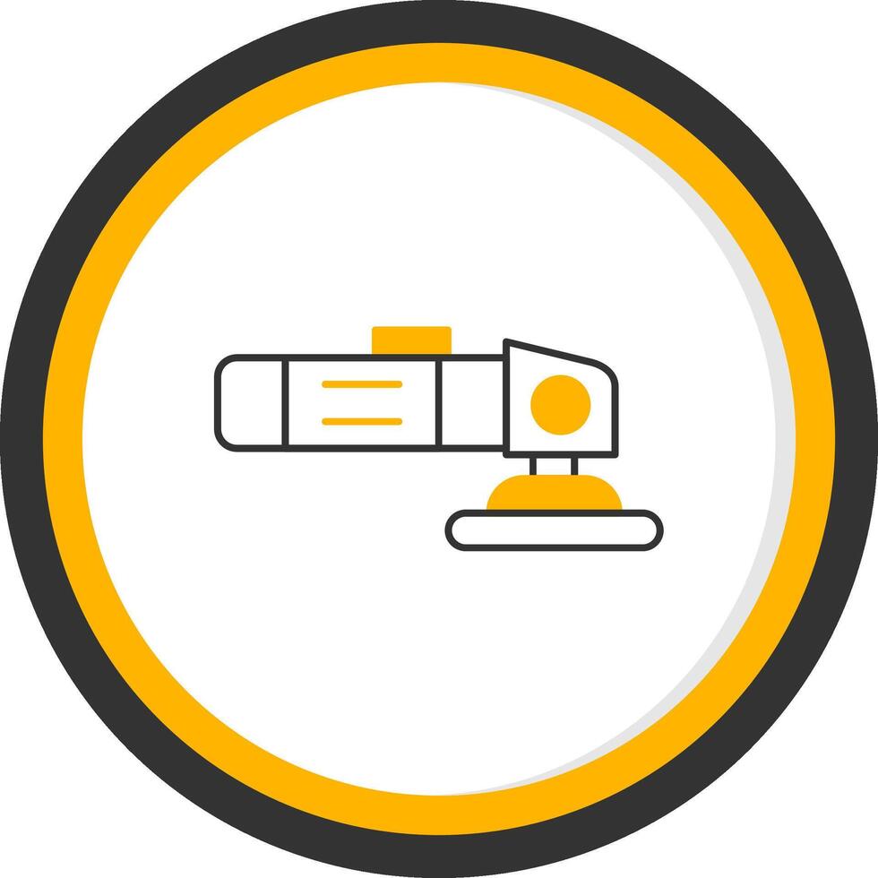 Polisher Line Two Color Circle Icon vector