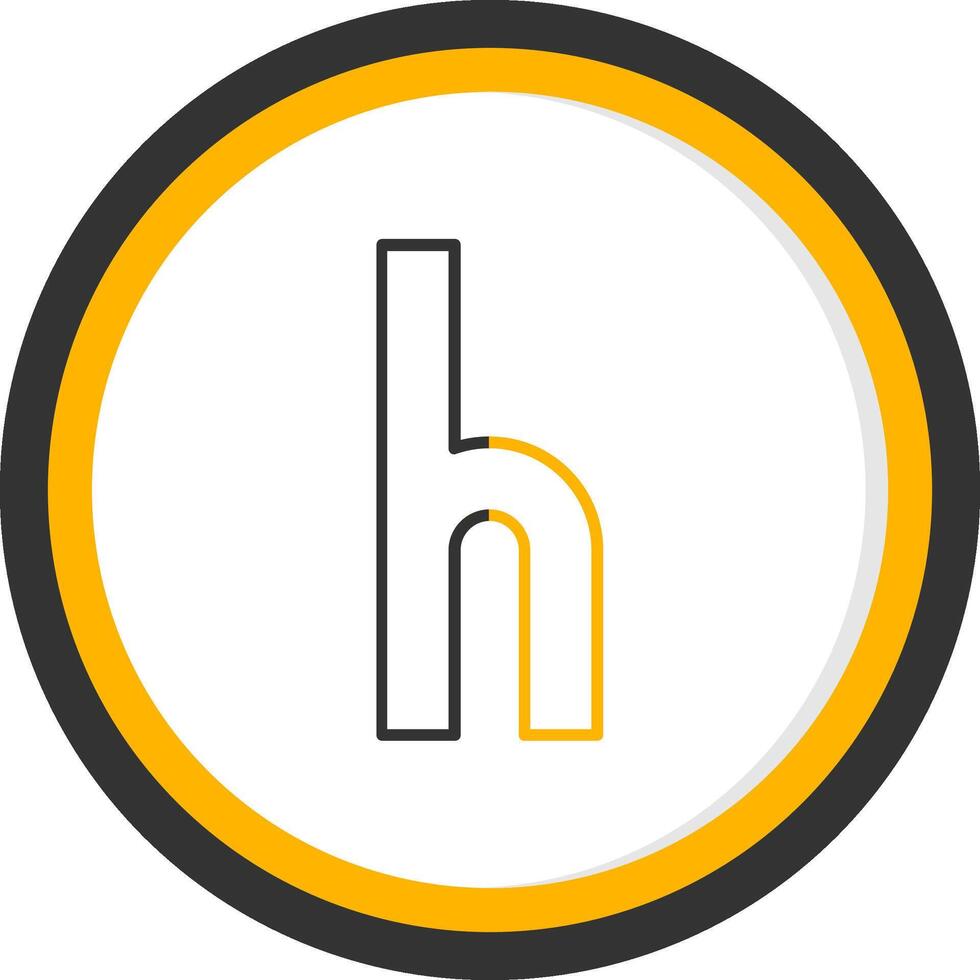 Small h Icon vector