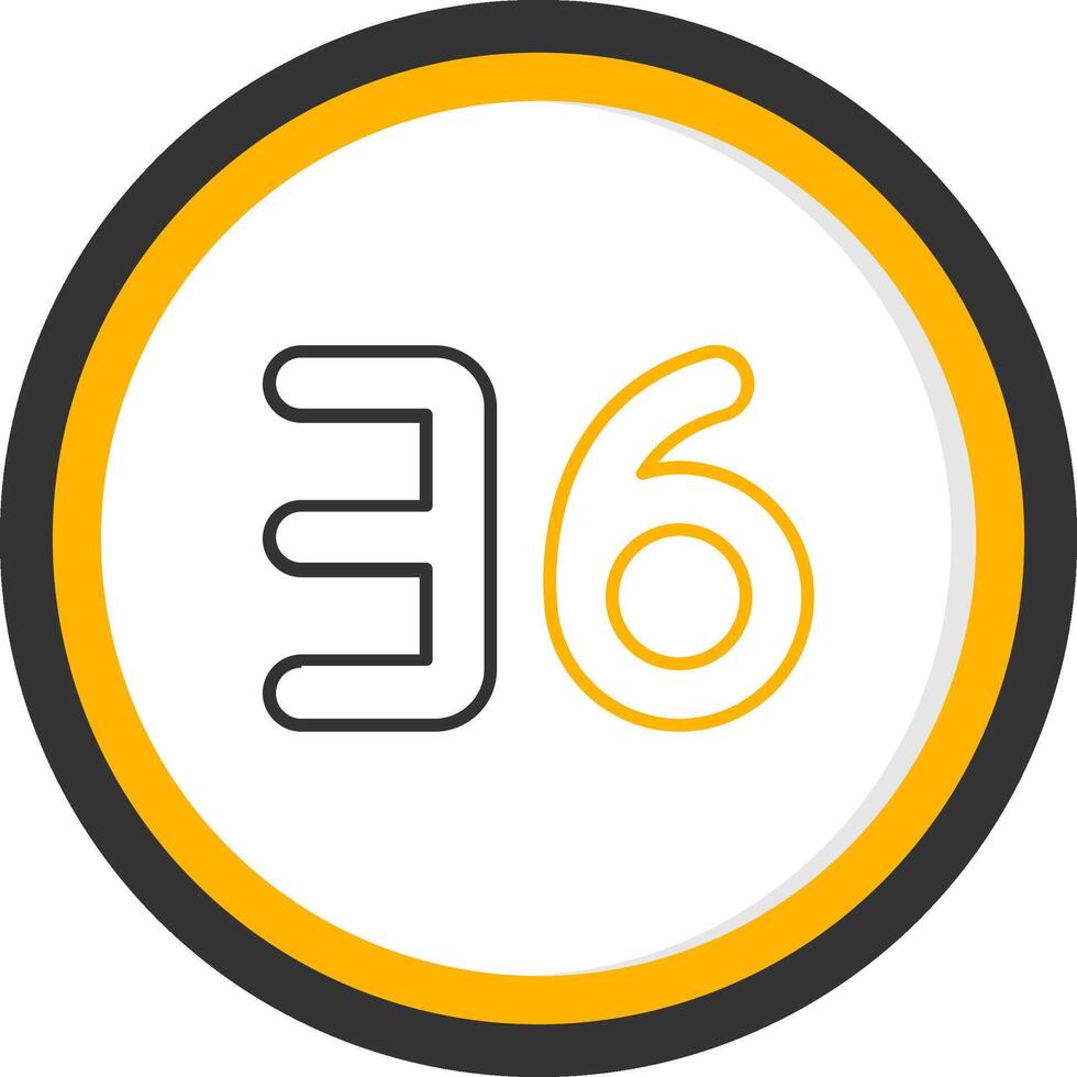 Thirty six Line Two Color Circle Icon vector