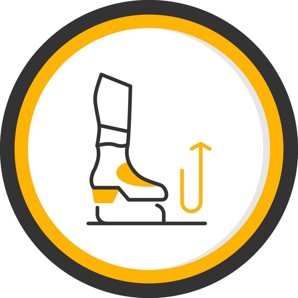 Stomp Line Two Color Circle Icon vector