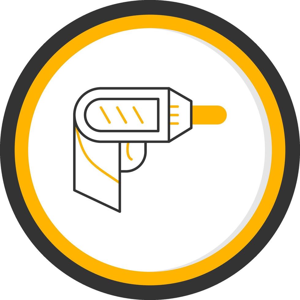 Screwdriver Line Two Color Circle Icon vector