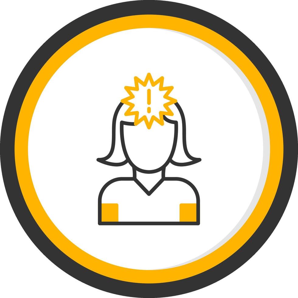 Panic Line Two Color Circle Icon vector