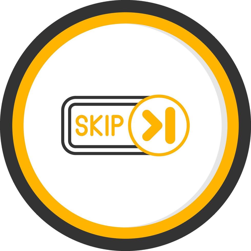 Skip Line Two Color Circle Icon vector