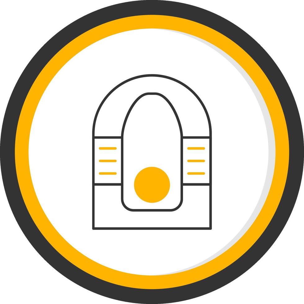 Portable Toilet Line Two Color Circle Icon vector