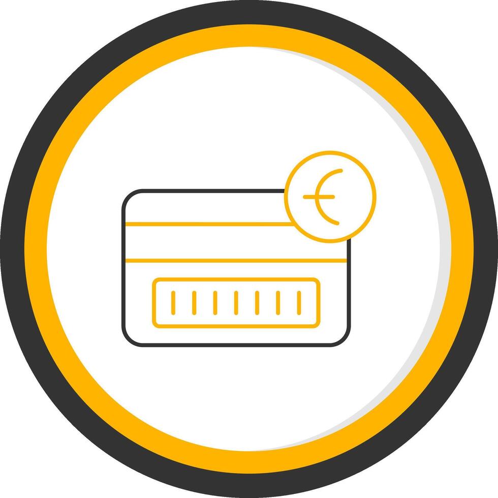 Tap To Pay Line Two Color Circle Icon vector