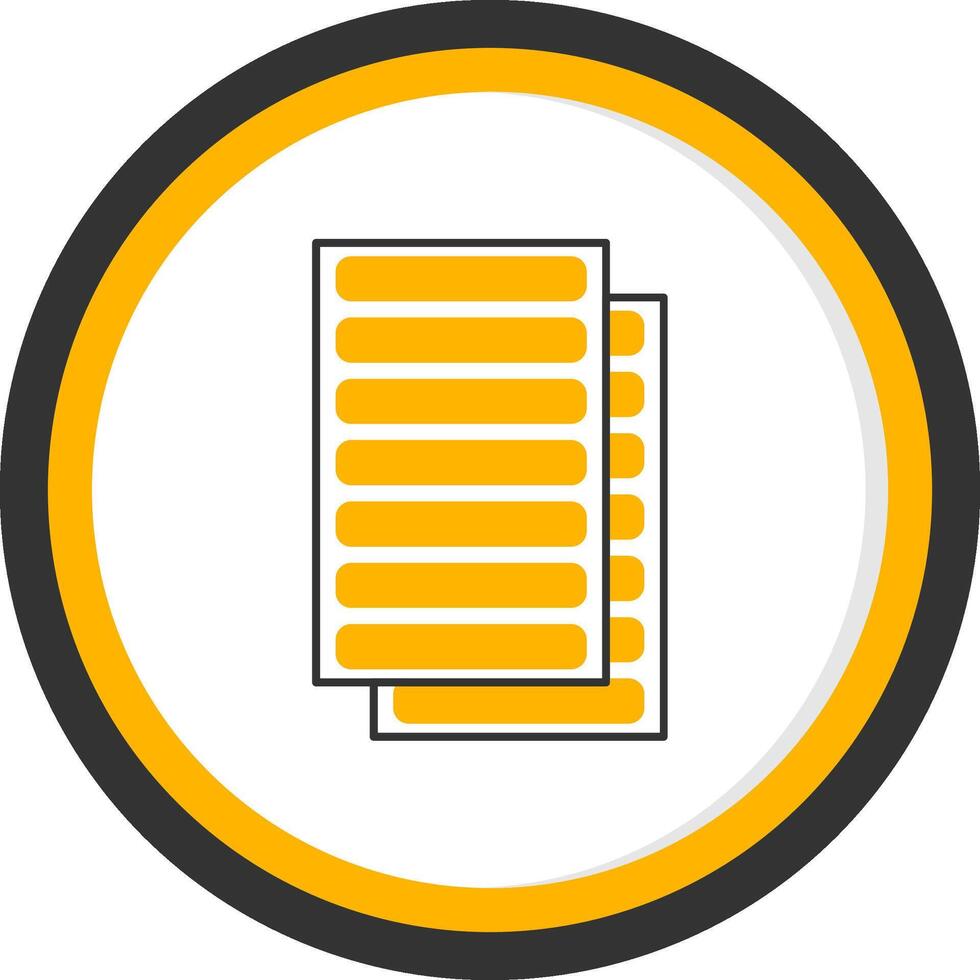 Daily Ledger Line Two Color Circle Icon vector