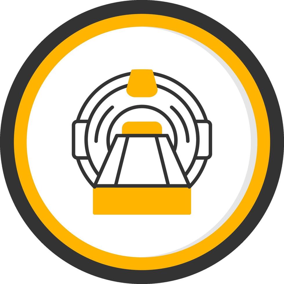 Mri Line Two Color Circle Icon vector