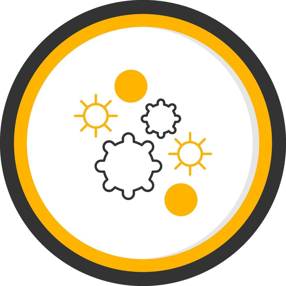 Allergen Line Two Color Circle Icon vector