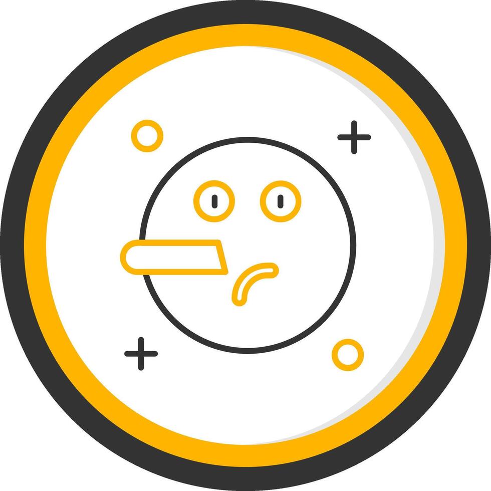 Liar Line Two Color Circle Icon vector