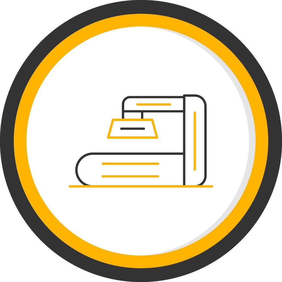 X Ray Scanner Line Two Color Circle Icon vector