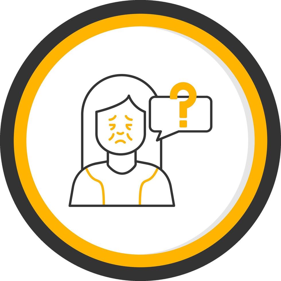 Parkinson Line Two Color Circle Icon vector