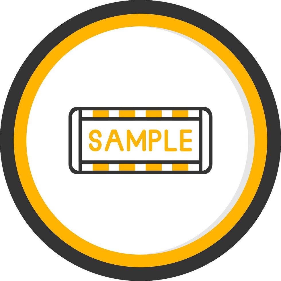 Sample Line Two Color Circle Icon vector