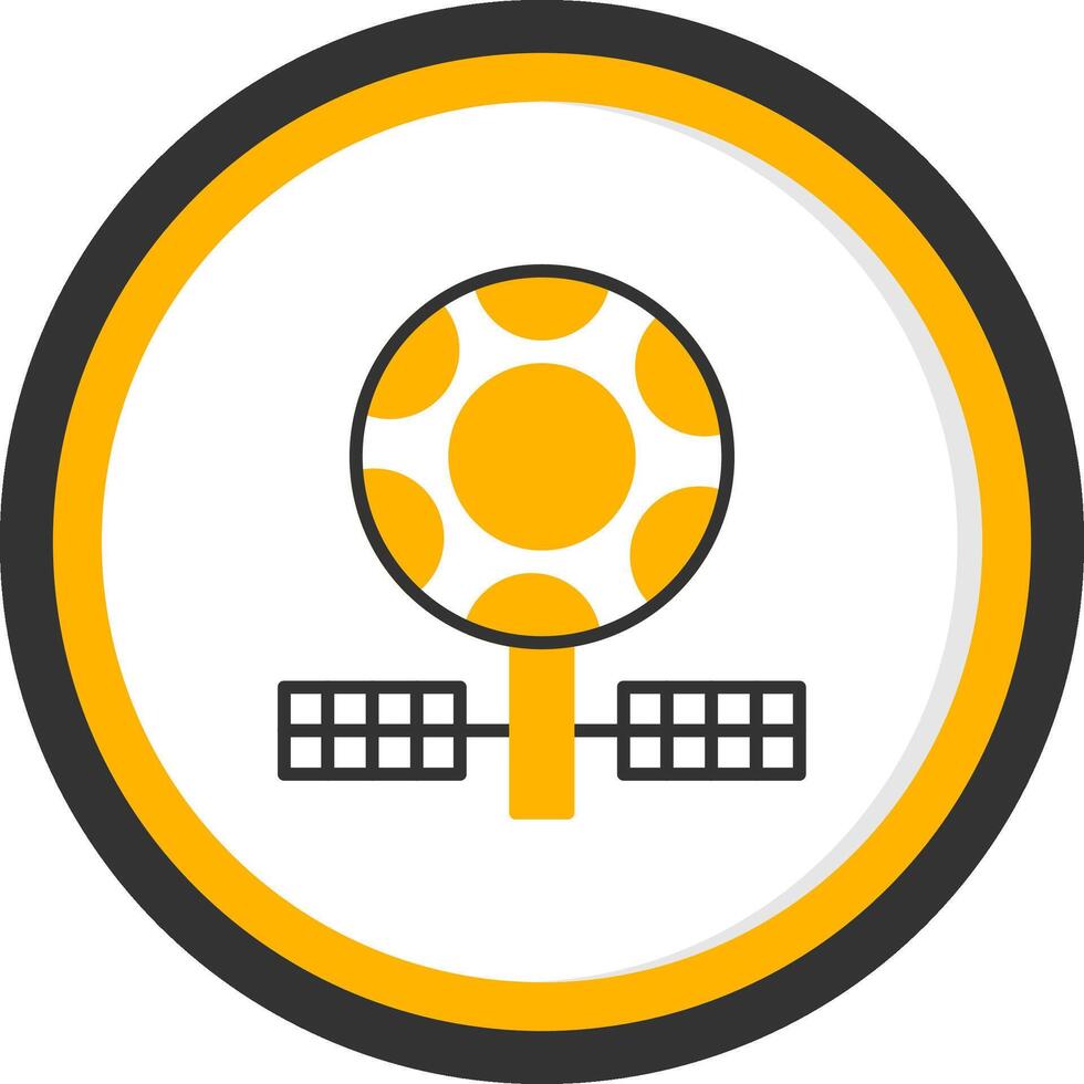 Satellite Line Two Color Circle Icon vector
