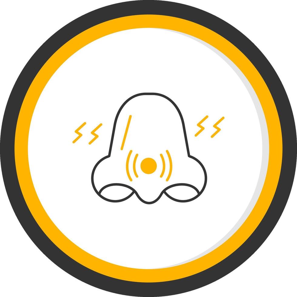 Congestion Line Two Color Circle Icon vector