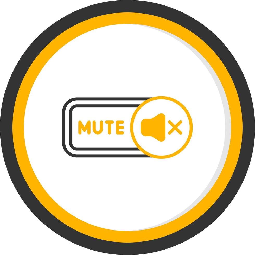 Mute Line Two Color Circle Icon vector