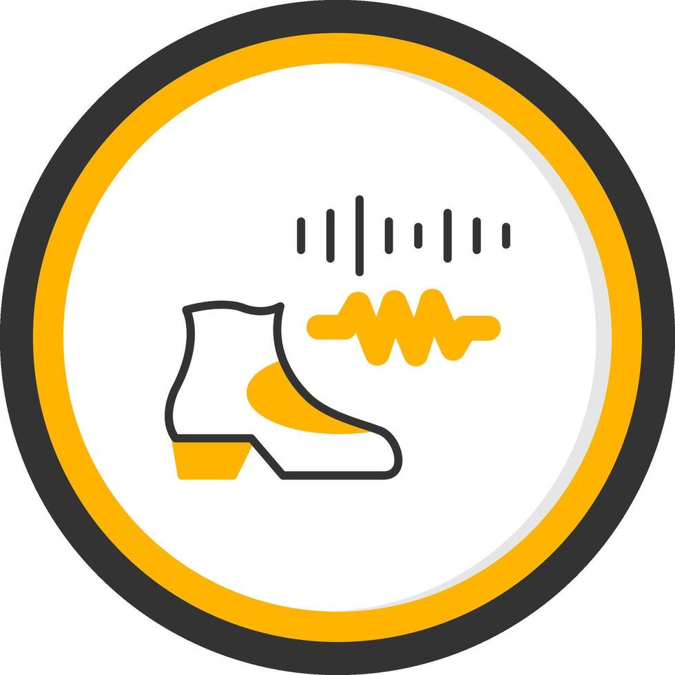 Rhythm Line Two Color Circle Icon vector