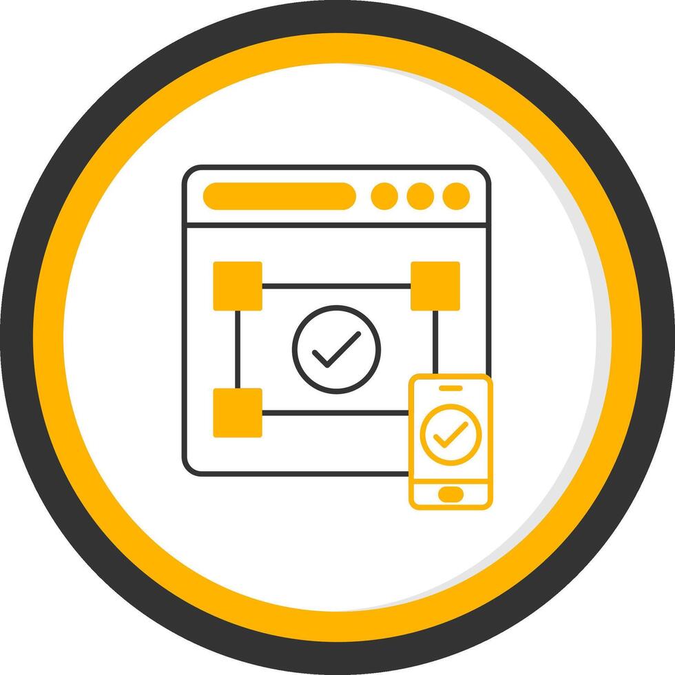 Accesibility Line Two Color Circle Icon vector