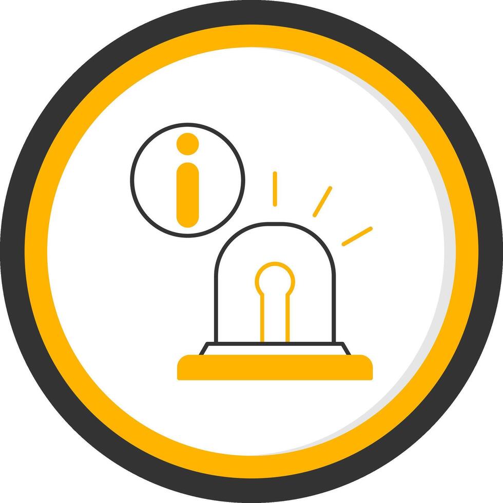 Emergency Information Line Two Color Circle Icon vector