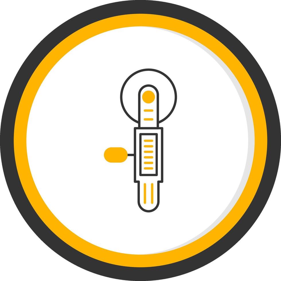 Tile Cutter Line Two Color Circle Icon vector