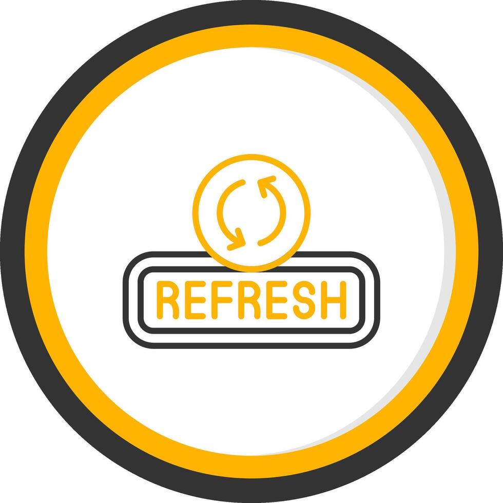 Refresh Line Two Color Circle Icon vector