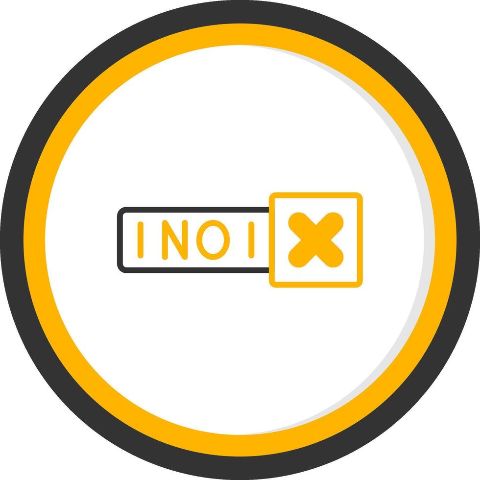 No Line Two Color Circle Icon vector