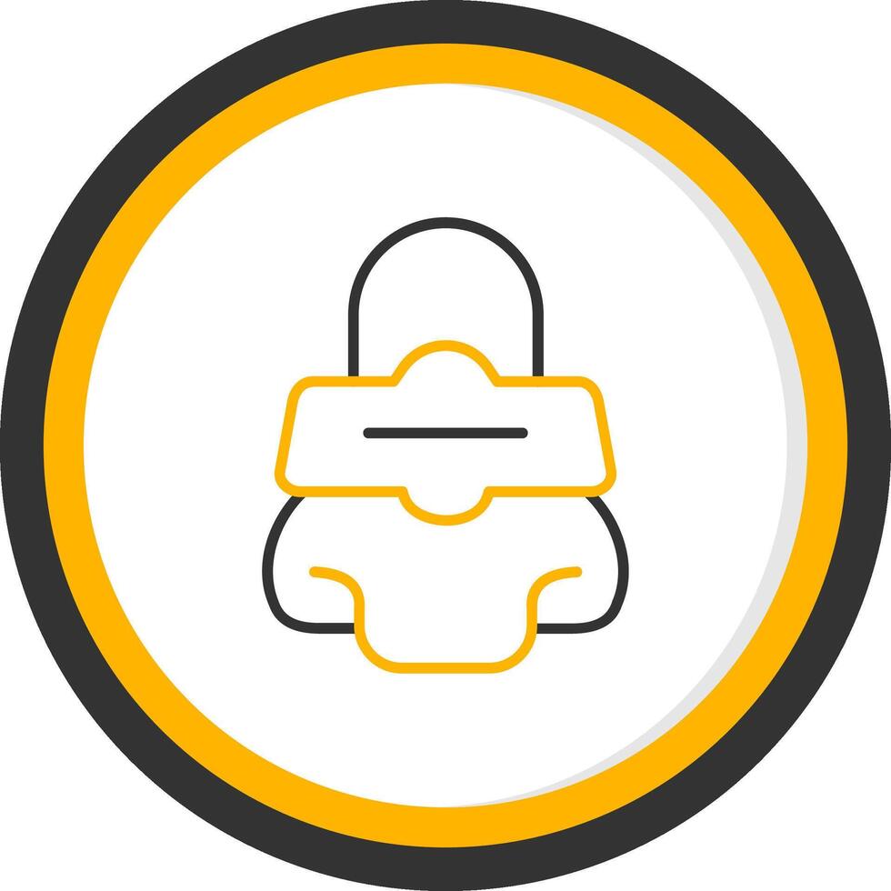 Strip Line Two Color Circle Icon vector