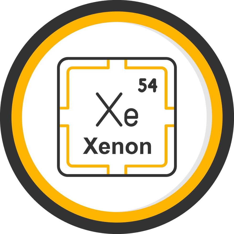Xenon Line Two Color Circle Icon vector