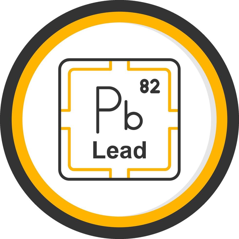 Lead Line Two Color Circle Icon vector