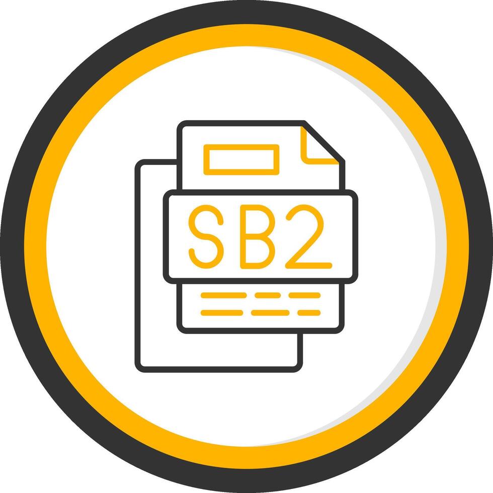 Sb2 File Line Two Color Circle Icon vector