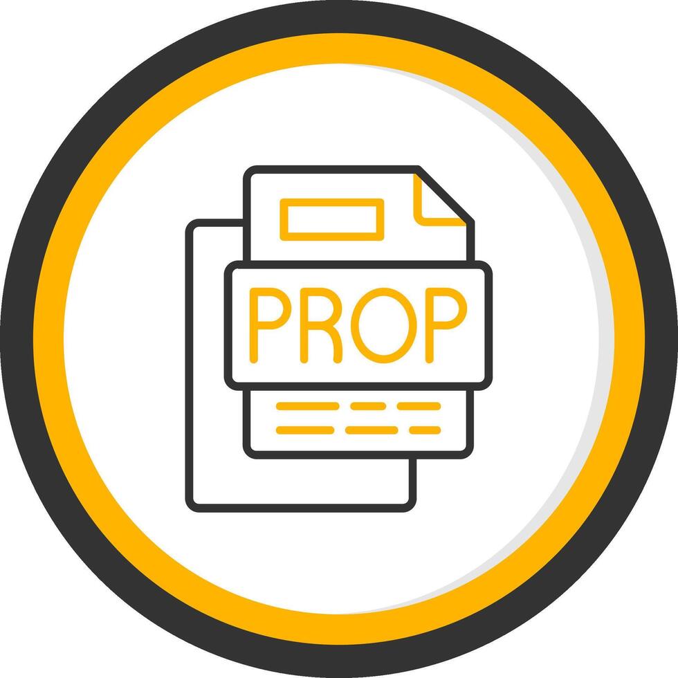 Prop File Line Two Color Circle Icon vector