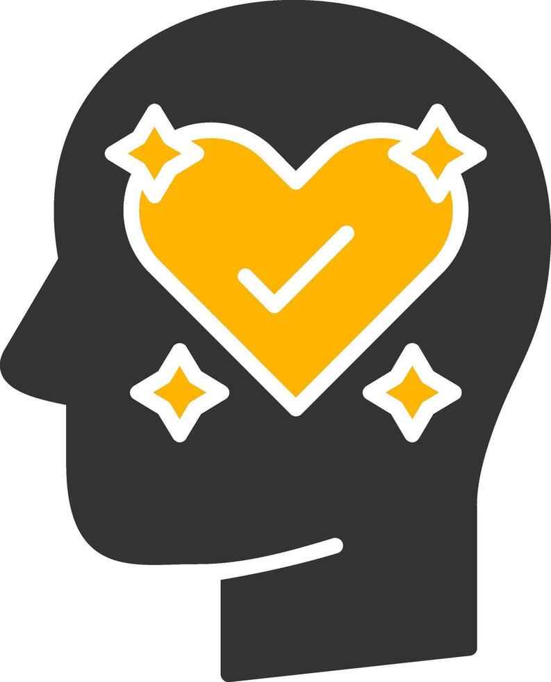Mental Care Glyph Two Color Icon vector