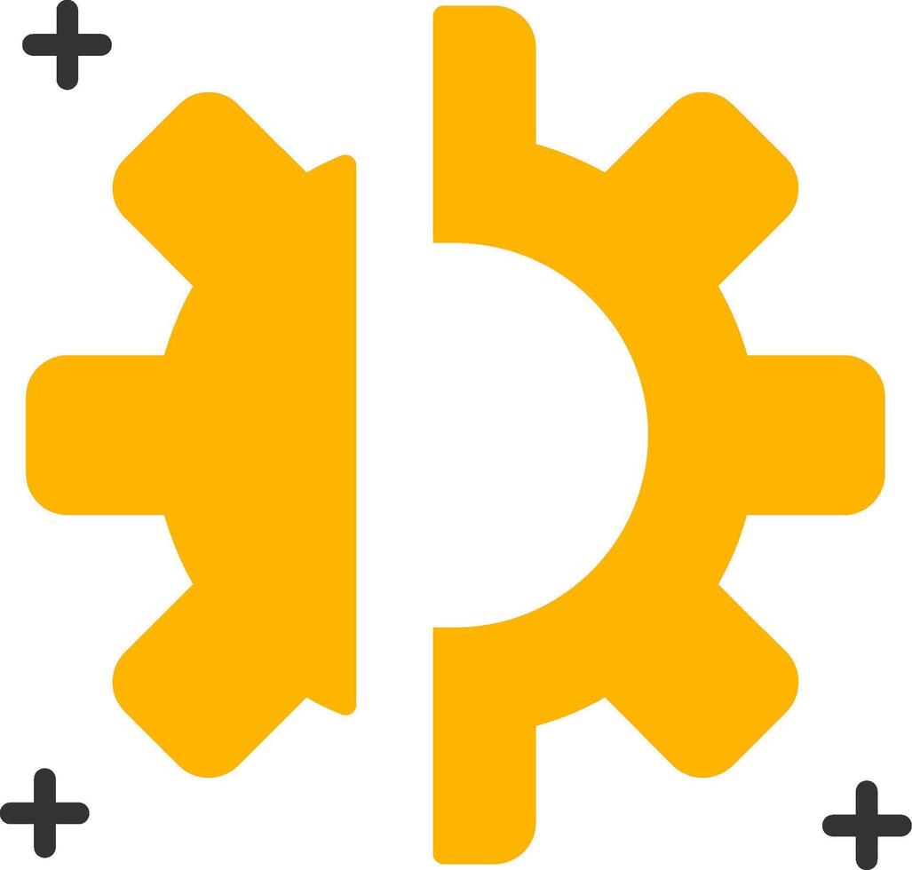 Disruption Glyph Two Color Icon vector