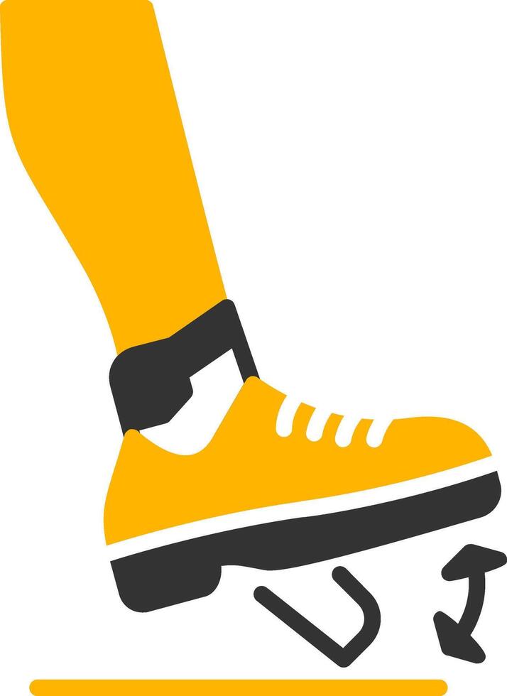 Ankle Flex Glyph Two Color Icon vector